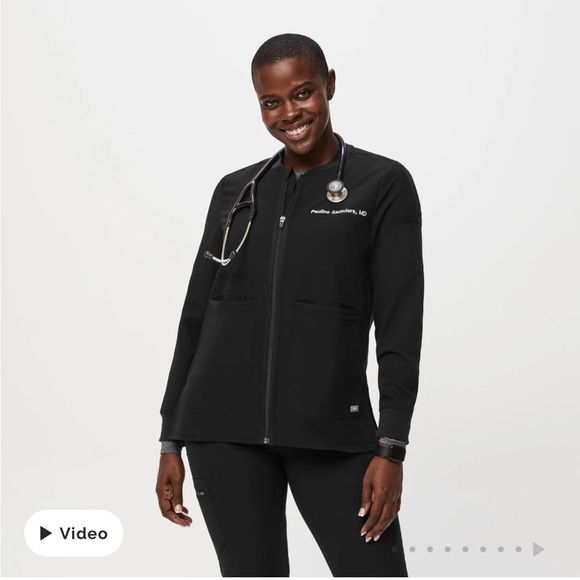 Figs Black Bellery Scrub Jacket - Picture 5 of 6